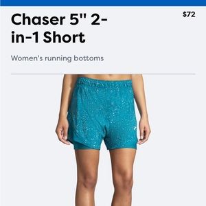 BNWT - Brooks chaser 5” 2-in-1 short